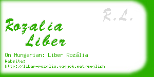 rozalia liber business card