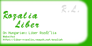rozalia liber business card